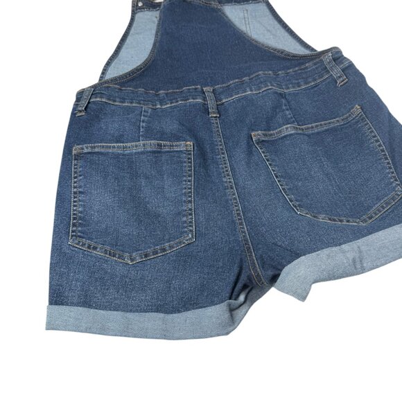 No Boundaries Blue Denim Overall with Adjustable Straps - Picture 5 of 9